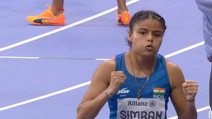 India's para-athlete Simran Sharma at the Paris Paralympics 2024. - Photo: X | Narendra Modi